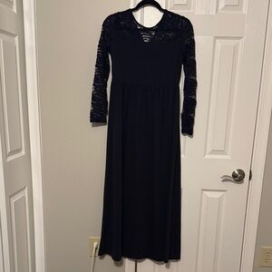 Lace Raglan Sleeve Maxi Dress – Size S